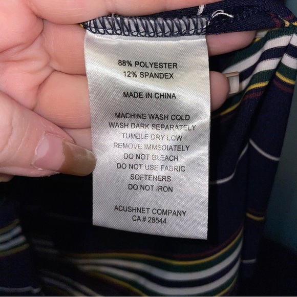 FootJoy Striped Three Button Polo Shirt Size Large - Picture 4 of 7